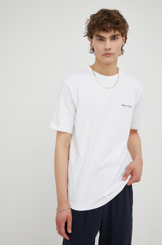 Marc O'Polo tricou din bumbac imprimeu alb B21201651094