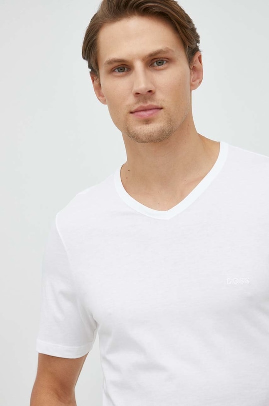 BOSS t-shirt bawełniany 3-pack biały 50475285