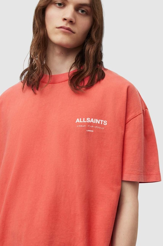 AllSaints tricou din bumbac MG386W rosu SS24