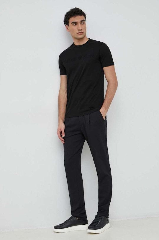 Бавовняна футболка Emporio Armani 8N1TD2.1JGYZ.NOS чорний AA00