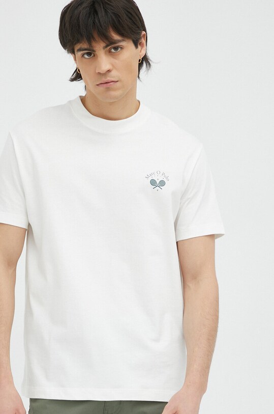 Marc O'Polo t-shirt bawełniany DENIM biały M63215451340