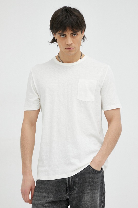 Marc O'Polo t-shirt bawełniany bawełna beżowy M23217651238