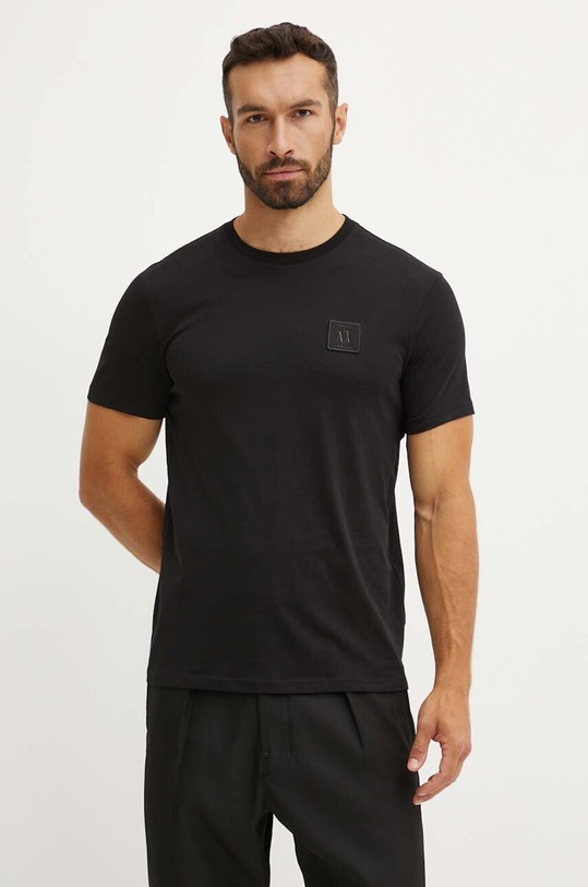 Armani Exchange tricou din bumbac imprimeu negru 8NZTPR.ZJH4Z.NOS