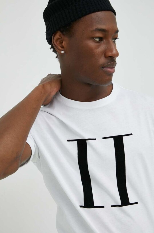 Les Deux t-shirt bawełniany biały LDM101006