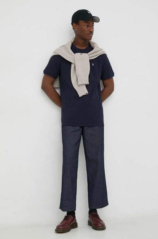 Бавовняна футболка Les Deux LDM101007 темно-синій AA00