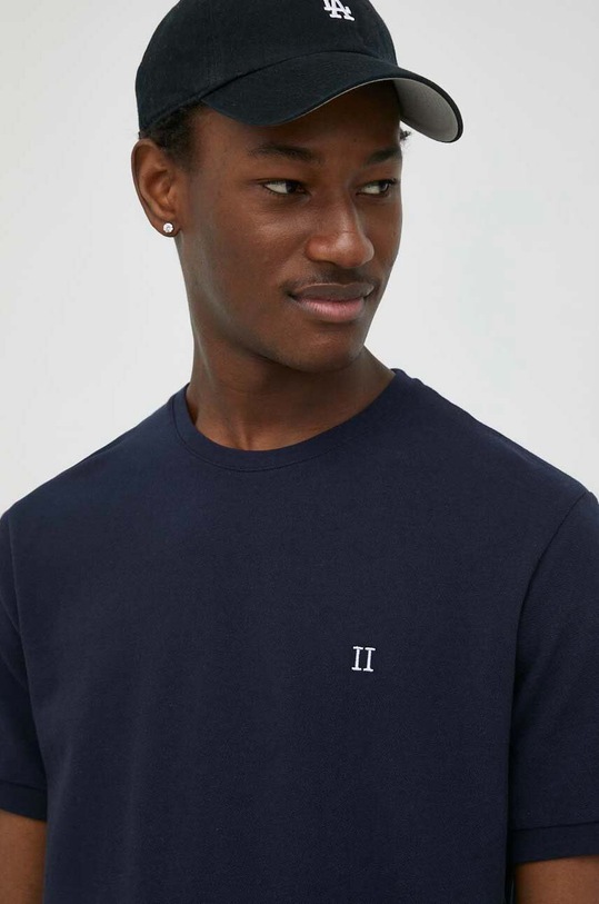 Бавовняна футболка Les Deux темно-синій LDM101007