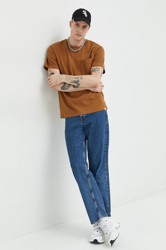 Bavlněné tričko Solid 21107372.180933 hnědá AA00