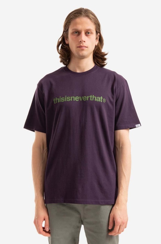 thisisneverthat cotton T-shirt T-Logo Tee cotton violet TN220TTSST01