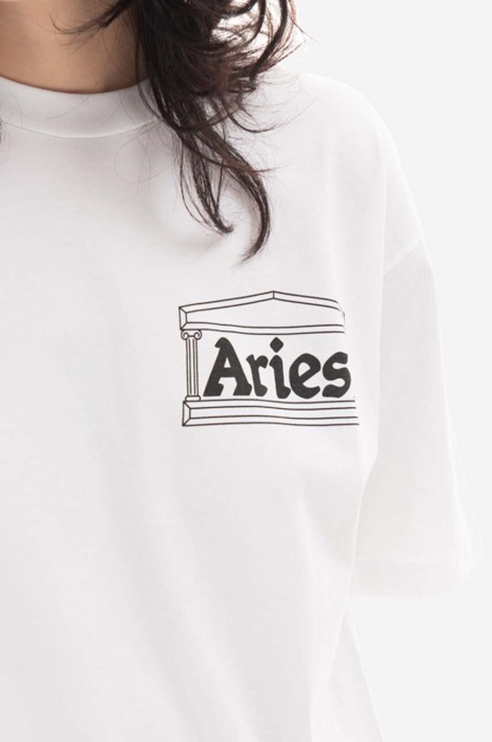 Памучна тениска Aries Temple Ss Tee AR60000 бял