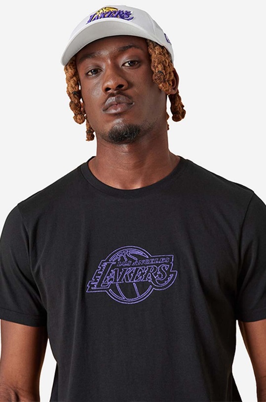 Clothing New Era cotton T-shirt NBA Chain Stitch Lakers 13083914 black