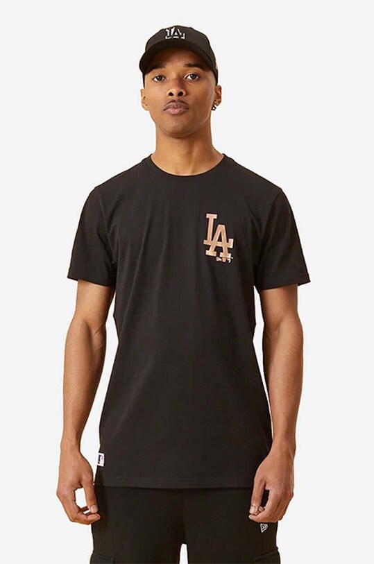 New Era t-shirt bawełniany Dodgers Metallic Print