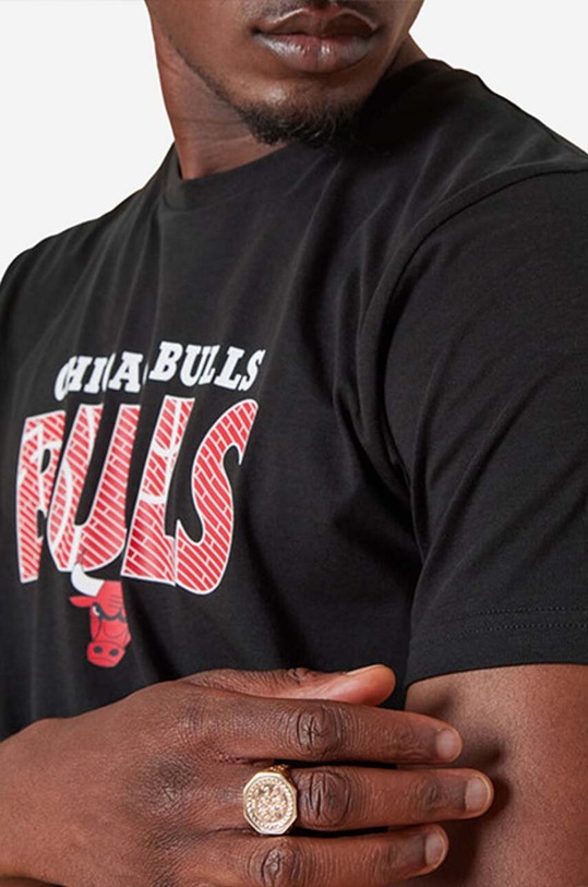 Bavlnené tričko New Era NBA Infill Tee Bulls čierna 13083891