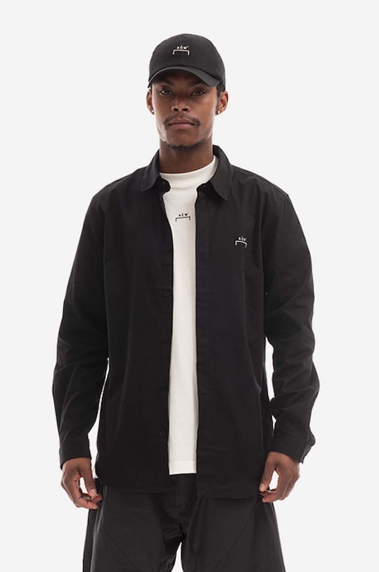 Košile A-COLD-WALL* Bracket Logo T-Shirt Core Shirt ACWMSH069 BLACK hladký černá ACWMSH069.