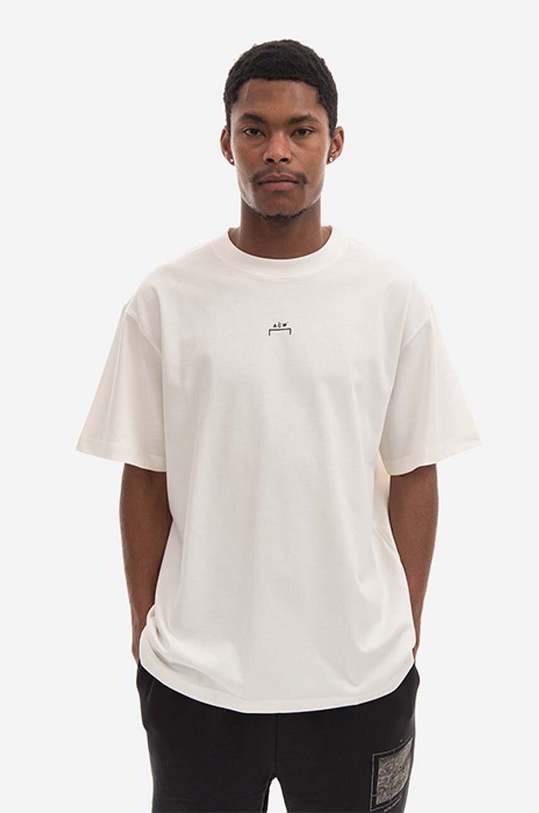 A-COLD-WALL* t-shirt bawełniany Brutalist Graphic T-Shirt nadruk biały ACWMTS084.