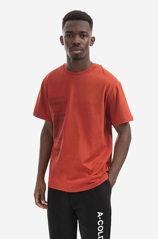A-COLD-WALL* cotton T-shirt Diffusion Graphic T-shirt ACWMTS086. brown