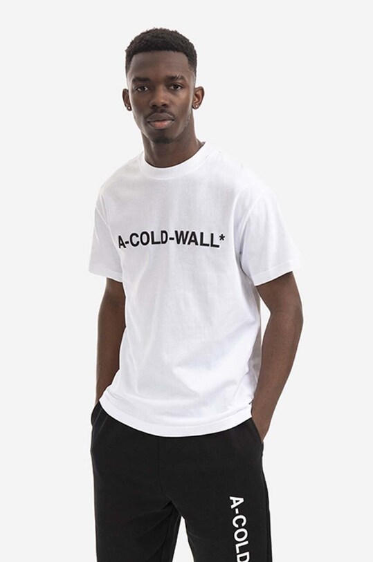 A-COLD-WALL* cotton T-shirt Essential Logo T-shirt ACWMTS092. white