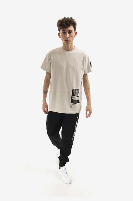 A-COLD-WALL* t-shirt bawełniany Scan T-shirt ACWMTS074. beżowy AA00