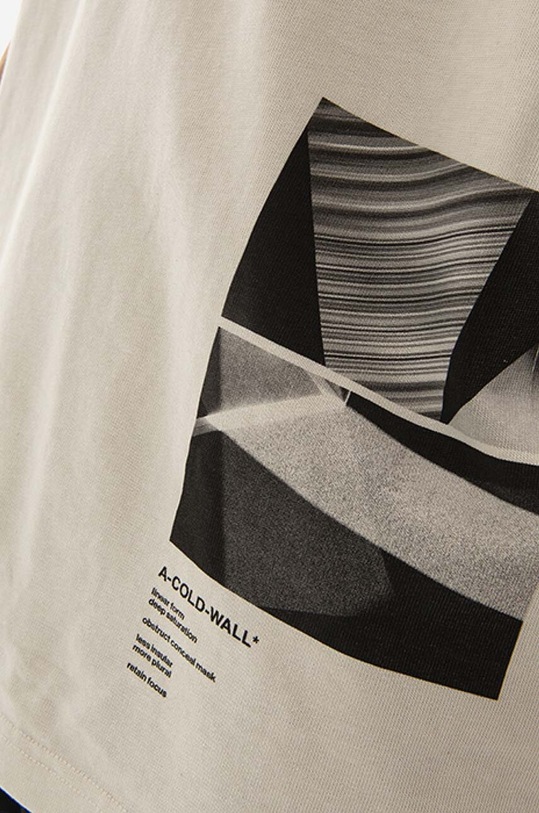 A-COLD-WALL* t-shirt bawełniany Scan T-shirt beżowy ACWMTS074.
