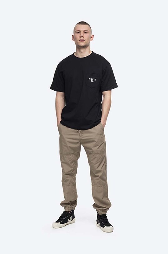 Makia cotton T-shirt Torp M21296 black AA00