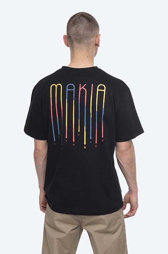 Clothing Makia cotton T-shirt Drip M21304 black