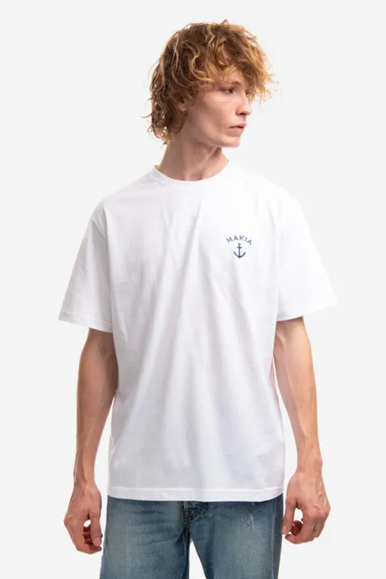 Makia cotton t-shirt plain white M21311