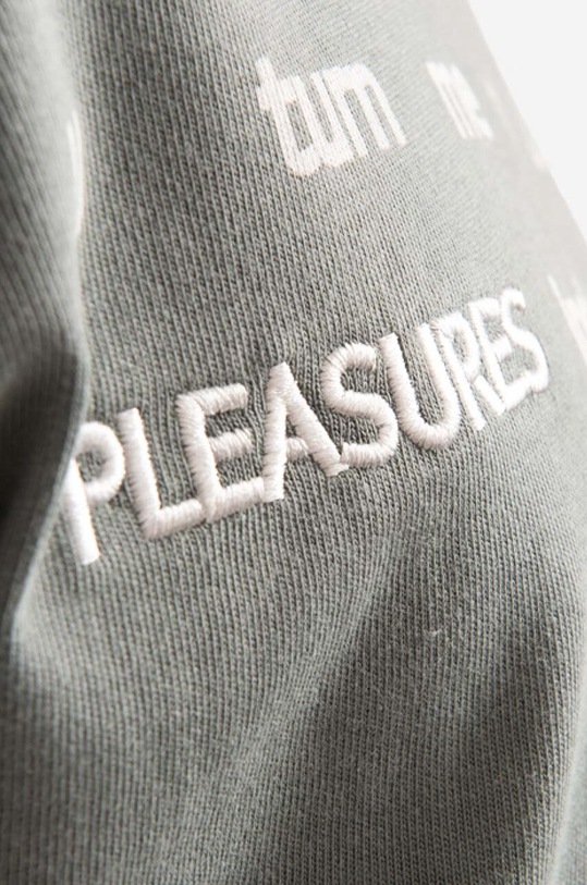 PLEASURES cotton T-shirt P22SP018 gray