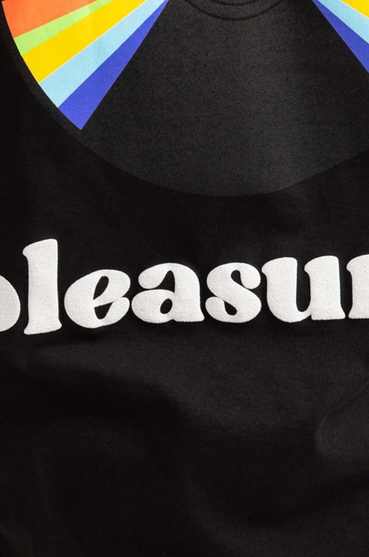 PLEASURES cotton T-shirt Spin black P22SP052