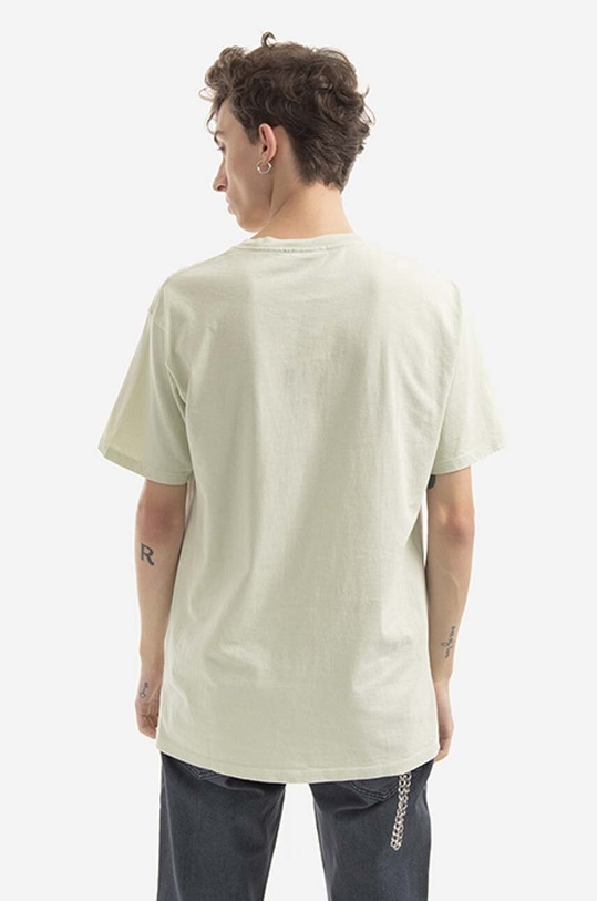 Oblečenie Bavlnené tričko HUF Dyed T-Shirt TS01807 zelená
