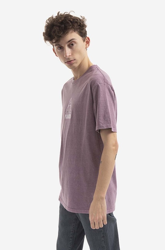 HUF t-shirt bawełniany Dyed T-Shirt TS01807 fioletowy