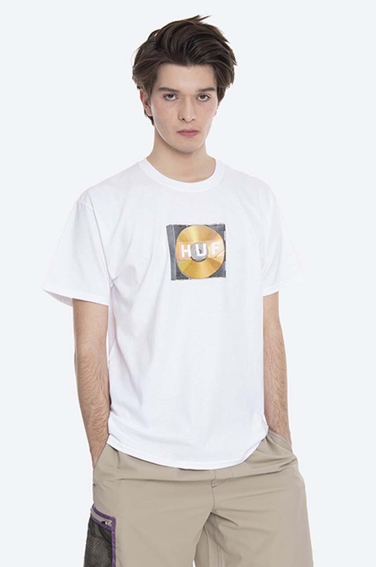 Βαμβακερό μπλουζάκι HUF Mix Box Logo T-Shirt βαμβάκι λευκό TS01343