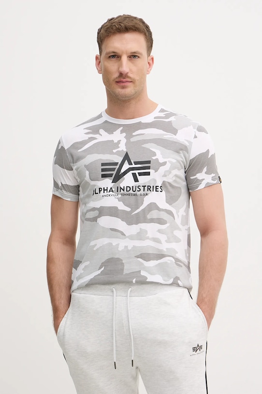 Alpha Industries t-shirt Basic wzorzyste szary 100501C.239