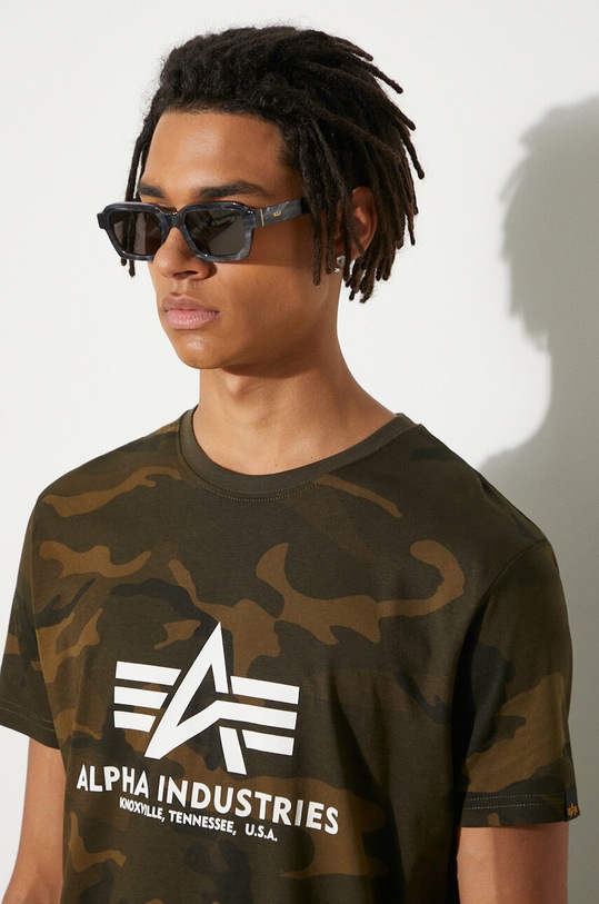 Alpha Industries tricou Basic 100501C.239 verde