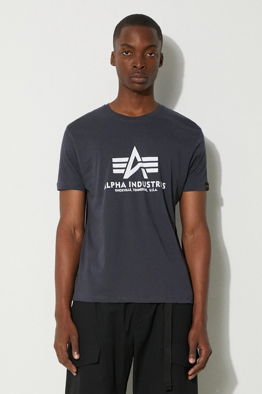 Pamučna majica Alpha Industries Basic T-Shirt regular mornarsko plava 100501.02