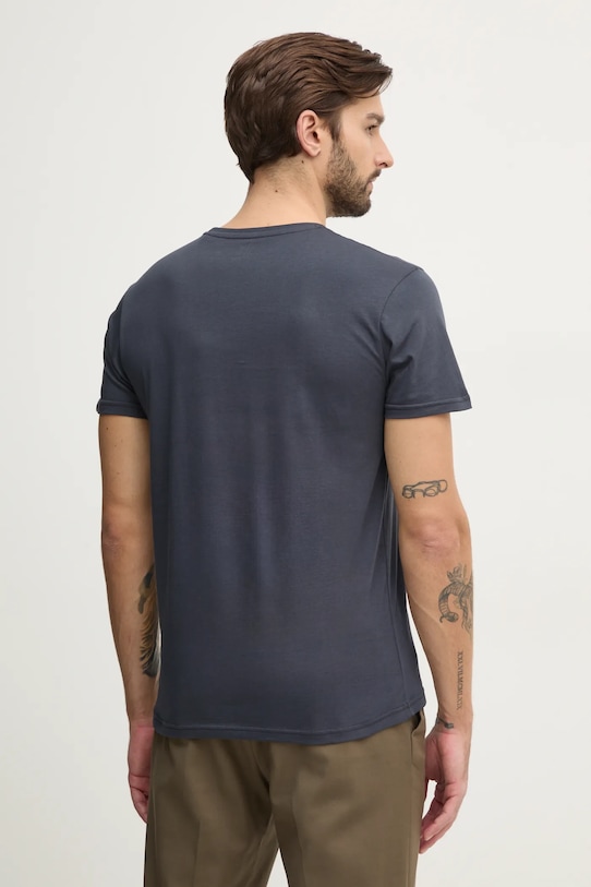 Odzież Alpha Industries t-shirt bawełniany Basic T-Shirt 100501.02 granatowy