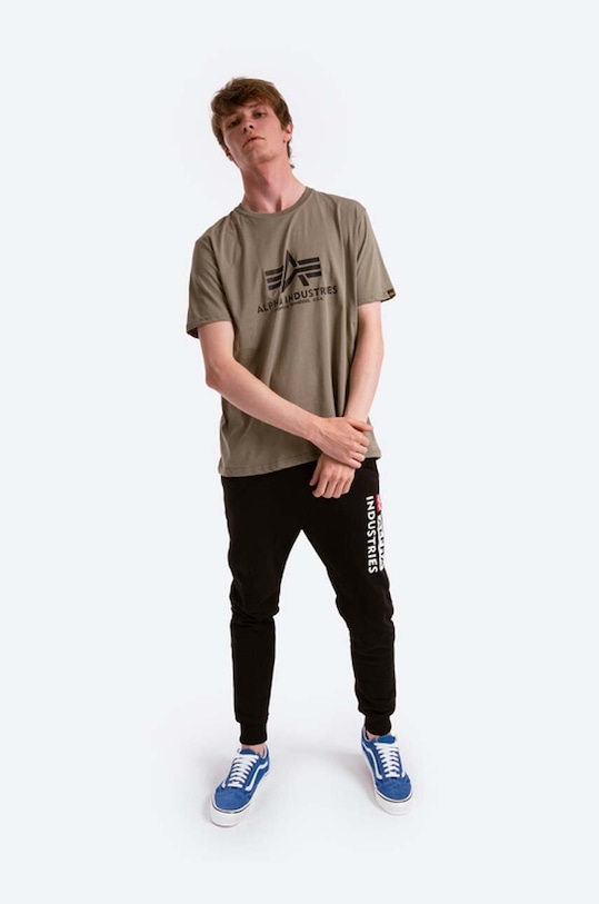 Alpha Industries cotton T-shirt Basic T-Shirt 100501.11 green AA00