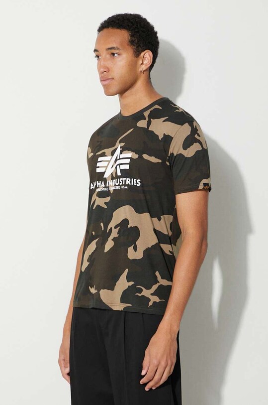 Alpha Industries cotton T-shirt Basic T-Shirt Camo green 100501C.408