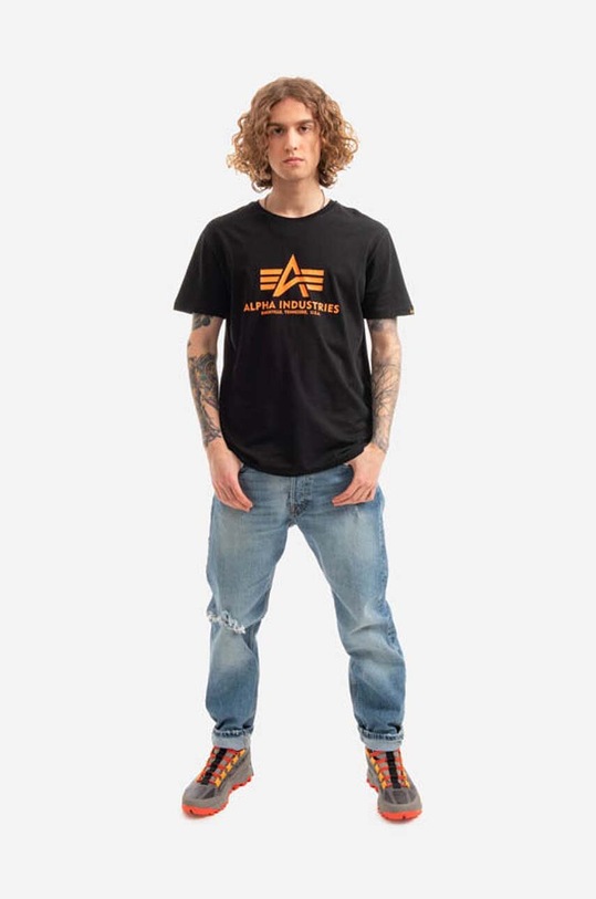 Бавовняна футболка Alpha Industries Basic 100501NP.477 чорний AA00