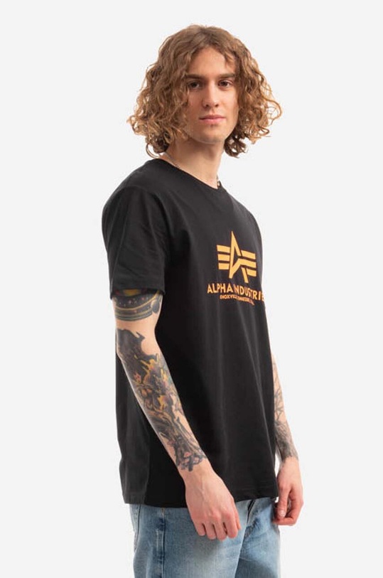 Бавовняна футболка Alpha Industries Basic 100501NP.477 чорний
