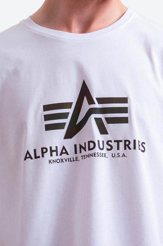 Alpha Industries cotton T-shirt Rainbow Reflective white 100501RR.09