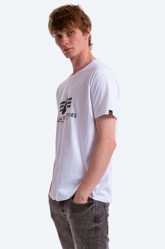 Alpha Industries cotton T-shirt Rainbow Reflective 100501RR.09 white