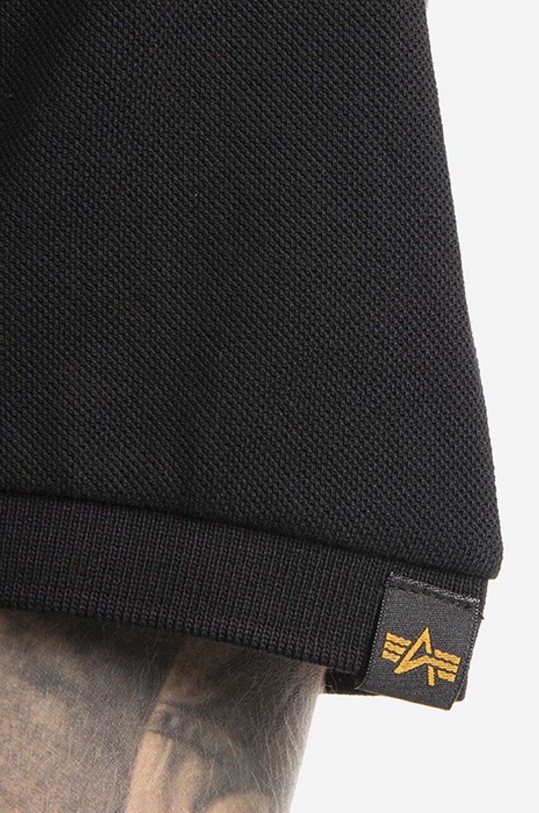 Alpha Industries polo bawełniane Basic 106600.03 czarny