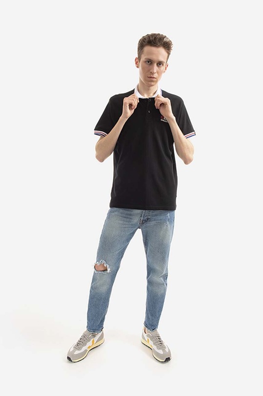 Alpha Industries cotton polo shirt Contrast Polo 106601.03 black AA00