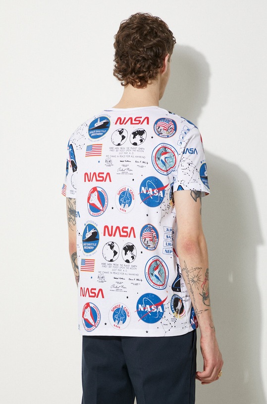 Alpha Industries cotton T-shirt x NASA 116503.09 white AA00