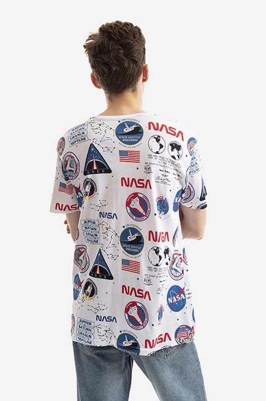 Îmbrăcăminte Alpha Industries tricou din bumbac x NASA 116503.09 alb
