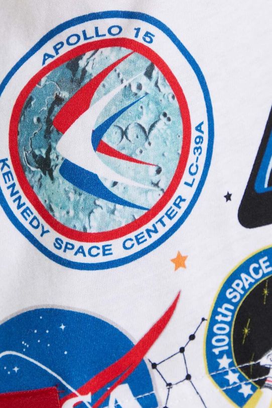Alpha Industries t-shirt in cotone x NASA 116503.09 bianco