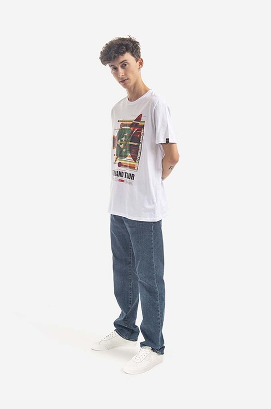 Alpha Industries tricou din bumbac x NASA 116504.09 alb AA00