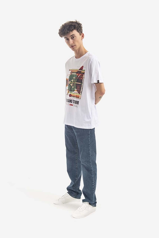 Alpha Industries t-shirt in cotone x NASA 116504.09 bianco AA00