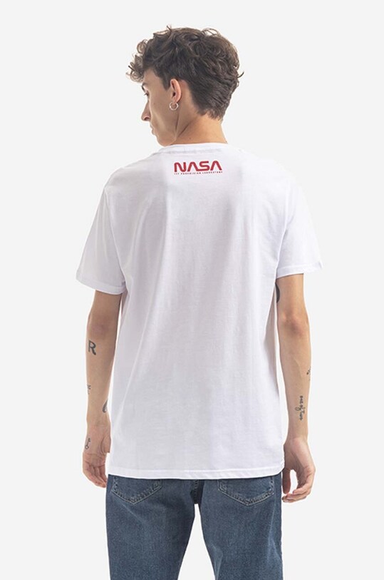 Îmbrăcăminte Alpha Industries tricou din bumbac x NASA 116504.09 alb