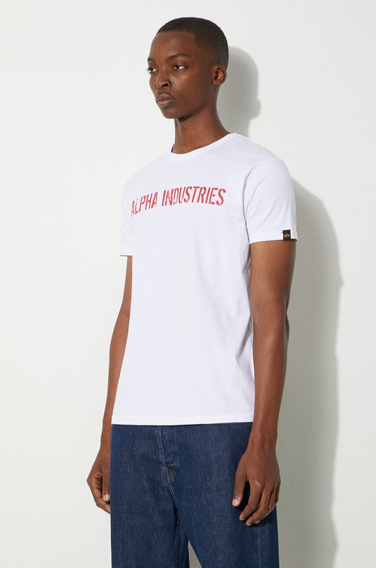 Alpha Industries t-shirt bawełniany RBF Moto biały 116512.09