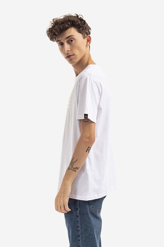 Alpha Industries tricou din bumbac Basic T Kryptonite 116521.09 alb